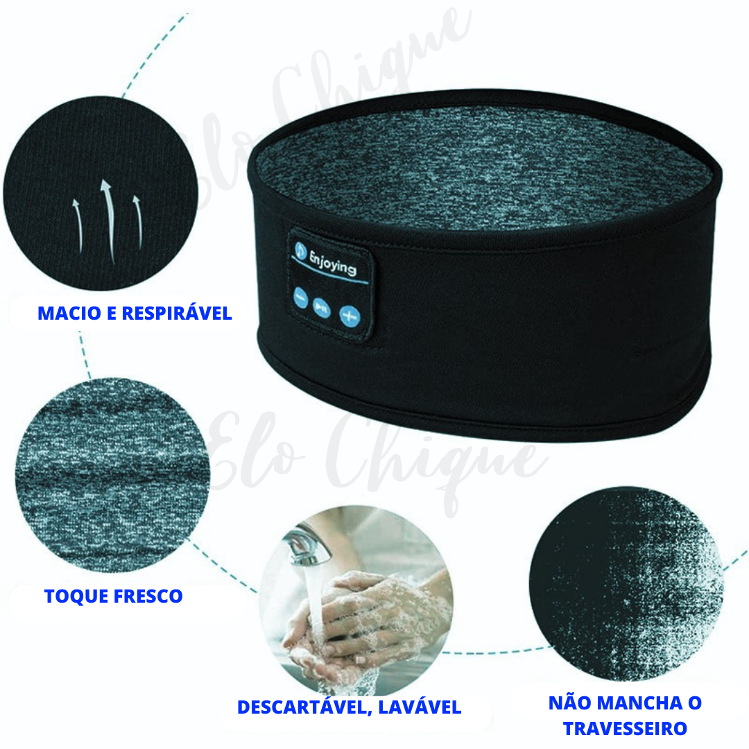 Máscara Para Dormir Com Fone de Ouvido Wireless Bluetooth Confortável