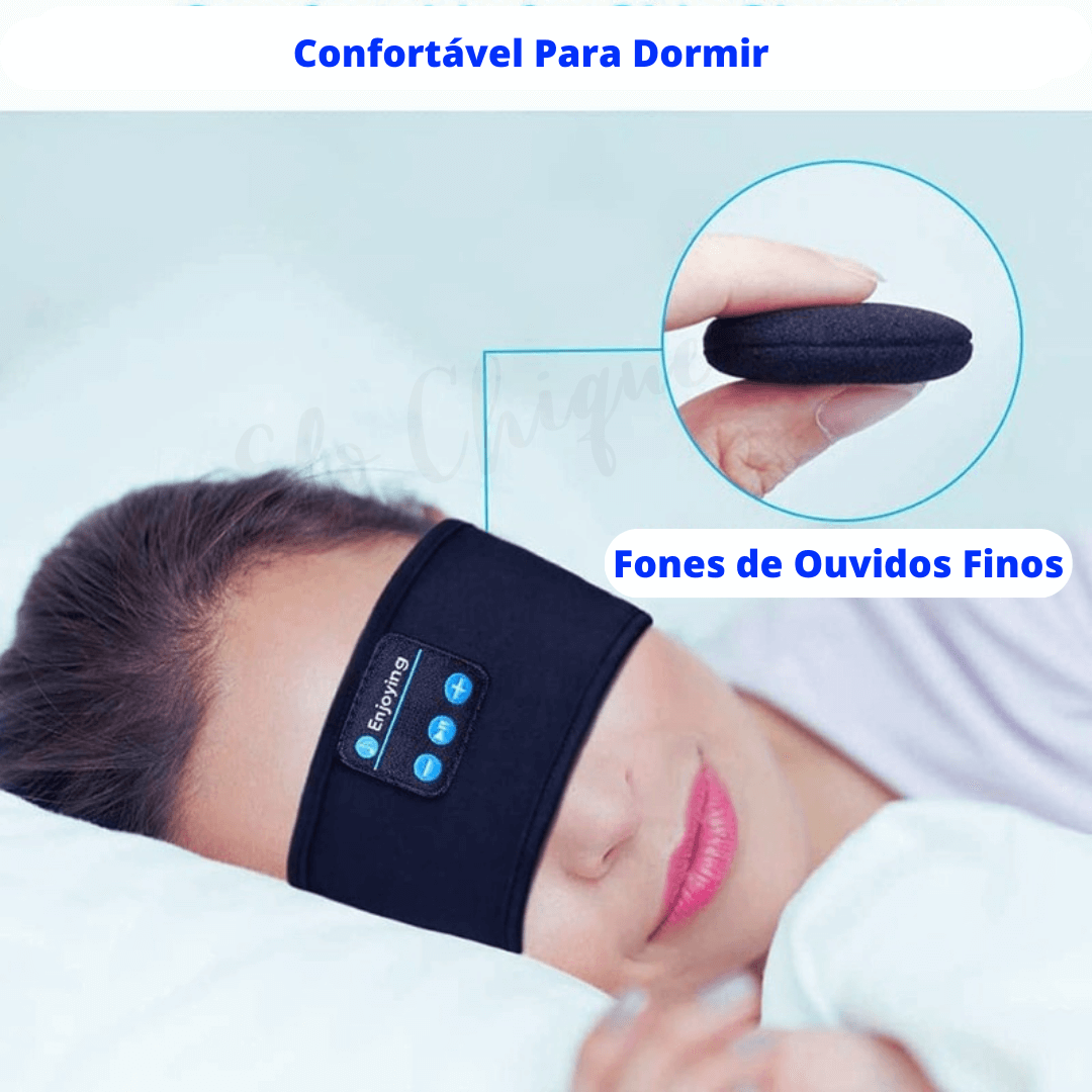 Máscara Para Dormir Com Fone de Ouvido Wireless Bluetooth Confortável