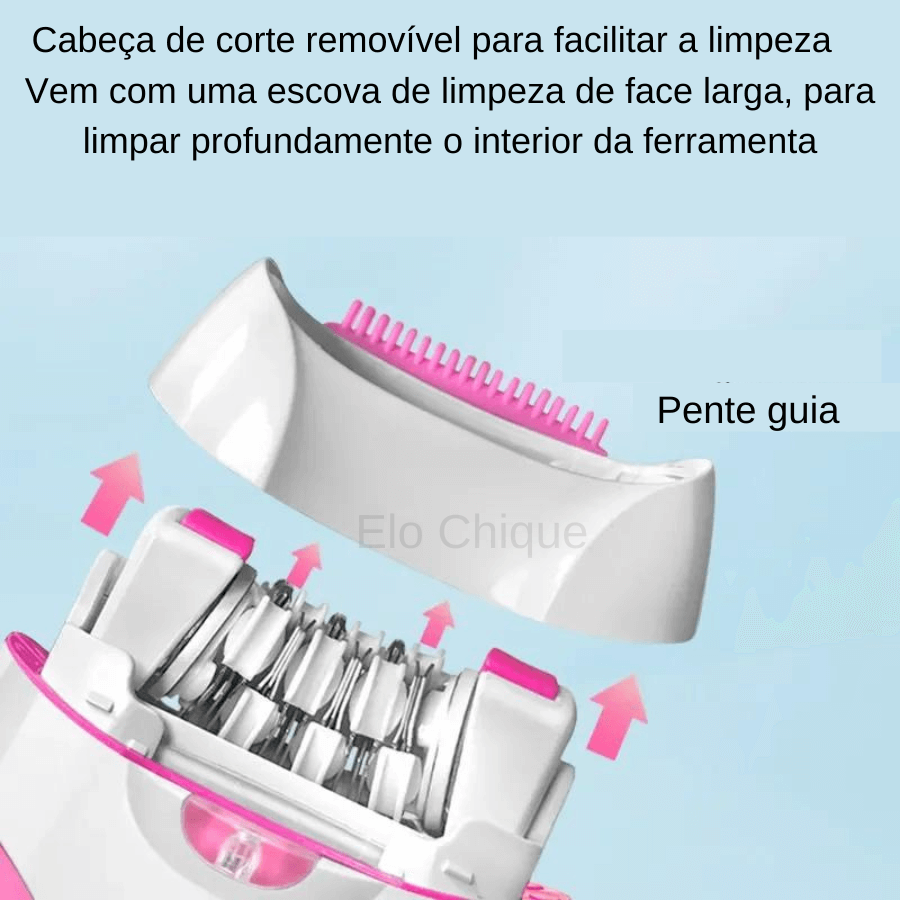 Depilador USB Remoção dos Pelos Faciais e Corpo Inteiro