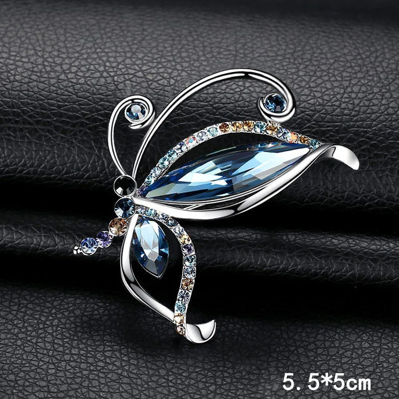 Strass - Broche Luxuoso de Cristal Acessório Feminino Moda Presente