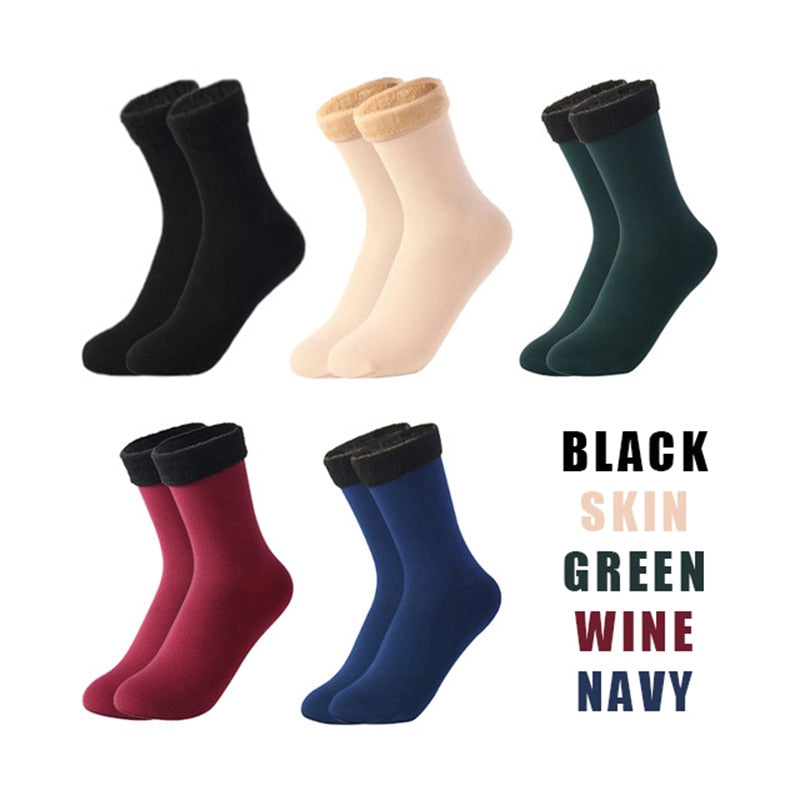 Meias Forradas em Lã Térmicas para o Inverno - Pague 2 leve 5 pares.