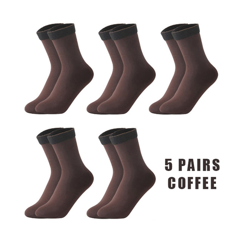 Meias Forradas em Lã Térmicas para o Inverno - Pague 2 leve 5 pares.