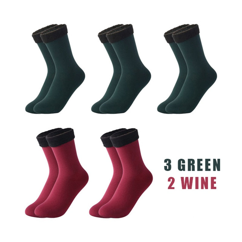 Meias Forradas em Lã Térmicas para o Inverno - Pague 2 leve 5 pares.