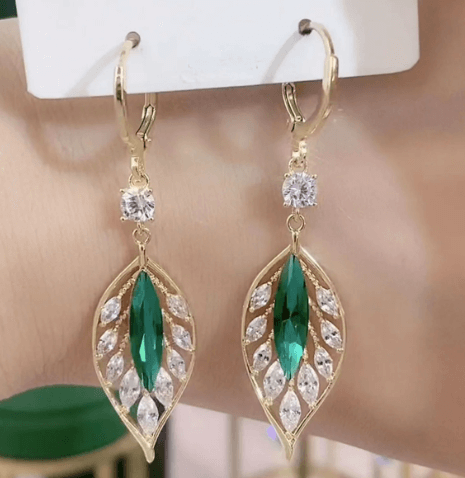 Brinco Folha de Cristal