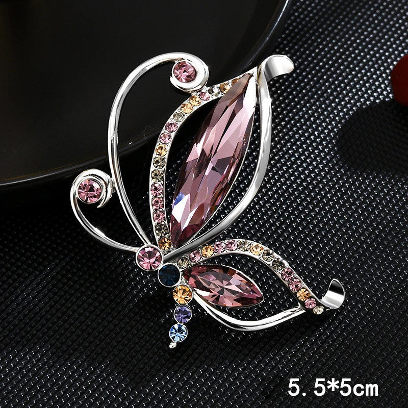 Strass - Broche Luxuoso de Cristal Acessório Feminino Moda Presente