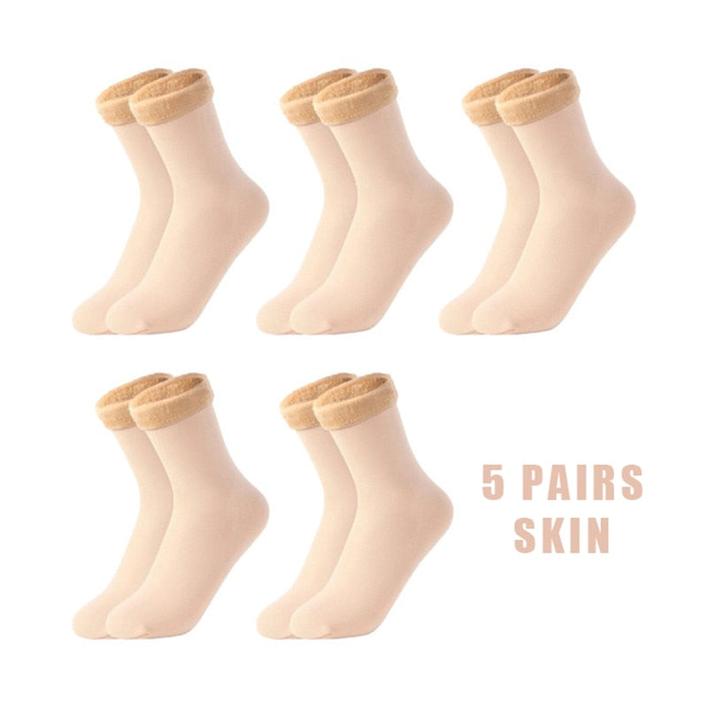 Meias Forradas em Lã Térmicas para o Inverno - Pague 2 leve 5 pares.