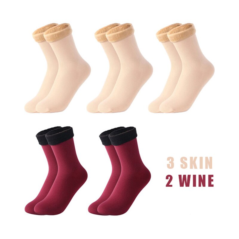 Meias Forradas em Lã Térmicas para o Inverno - Pague 2 leve 5 pares.